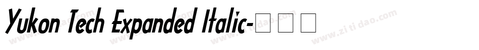Yukon Tech Expanded Italic字体转换